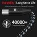 USB C Cable 1m 3.3ft, HANKN Nylon Braided USB Type C Cable 3A Fast Charging USB-C Metal Cord Data Sync Charger Cables for Samsung Galaxy Note Pixel PS5 Controller Switch Powerbank, Black