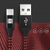 USB C Cable 1m 3.3ft, HANKN Nylon Braided USB Type C Cable 3A Fast Charging USB-C Metal Cord Data Sync Charger Cables for Samsung Galaxy Note Pixel PS5 Controller Switch Powerbank, Black