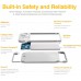 Luxtude 5000mAh Portable Charger for iPhone, Ultra Slim Mfi Apple Certified External Battery Pack Built in Lightning Cable, Fast Charging Power Bank for iPhone 13/12/11 Pro/X/XR/XS Max/10/8/7/6S etc.