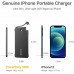 Luxtude 5000mAh Portable Charger for iPhone, Ultra Slim Mfi Apple Certified External Battery Pack Built in Lightning Cable, Fast Charging Power Bank for iPhone 13/12/11 Pro/X/XR/XS Max/10/8/7/6S etc.